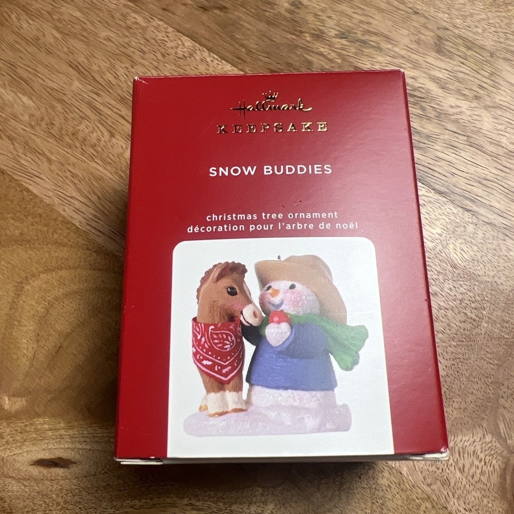 2020 Hallmark Keepsake Ornament Snow Buddies 23rd in Series Snowman Horse